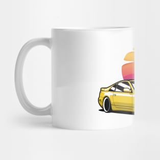 Yellow 300ZX Sunset Palms Mug